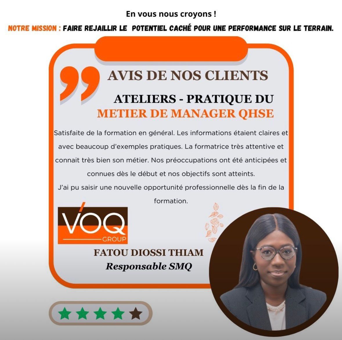 Formation qualité intensive